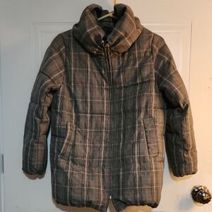 American Holic Women's Puffer Quilted Jacket Full Zip Pockets Size M